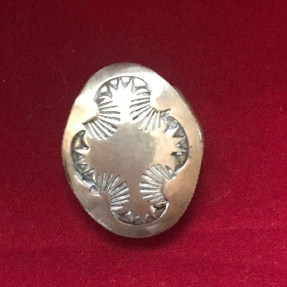 VTG Southwestern Silver etched Button Cover